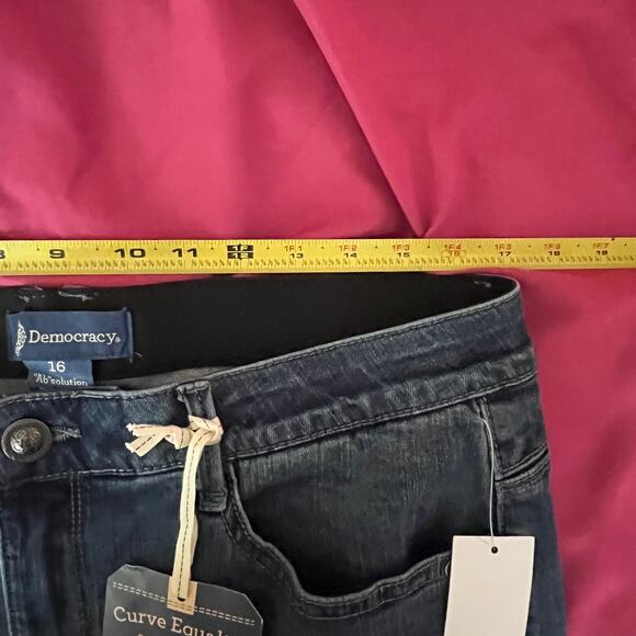 Democracy Women's Ab"solution High Rise Straight Leg Jeans Size 16 Blue NWT - Picture 9 of 9
